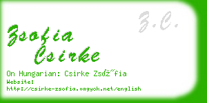 zsofia csirke business card